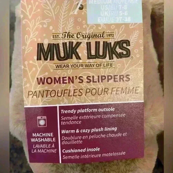The Original Muk Luks Women Slippers Medium 7-8 NWT - Picture 4 of 7